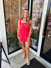 Firecracker eyelet romper